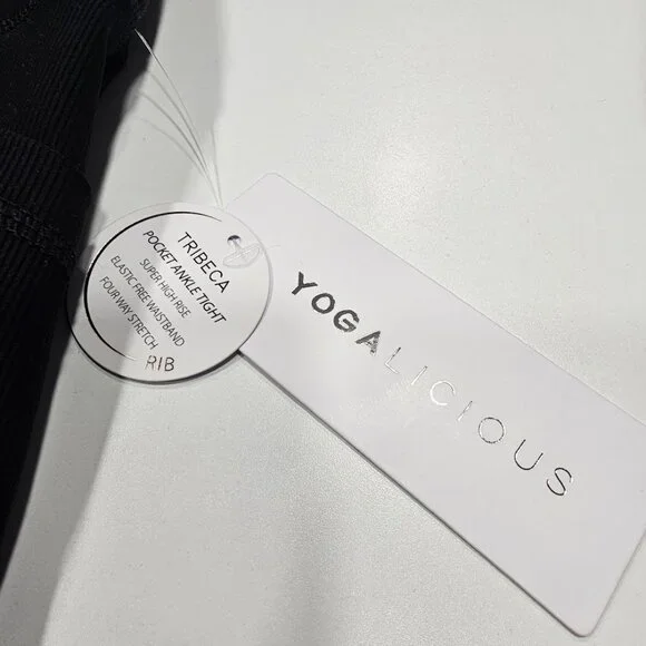 Yogalicious Rib Tribeca Super High Rise 7/8 Tight Leggings - Picture 5 of 8